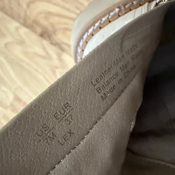 Sam Edelman Lex Combat Boots Cream Sesame Suede Leather Size 7 - Picture 5 of 13